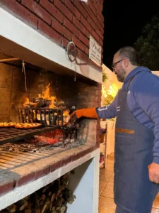 Raúl en la parrilla